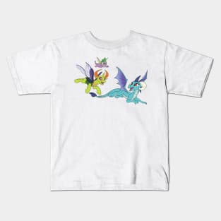 Ember & Thorax Flying (w/ Spike) Kids T-Shirt